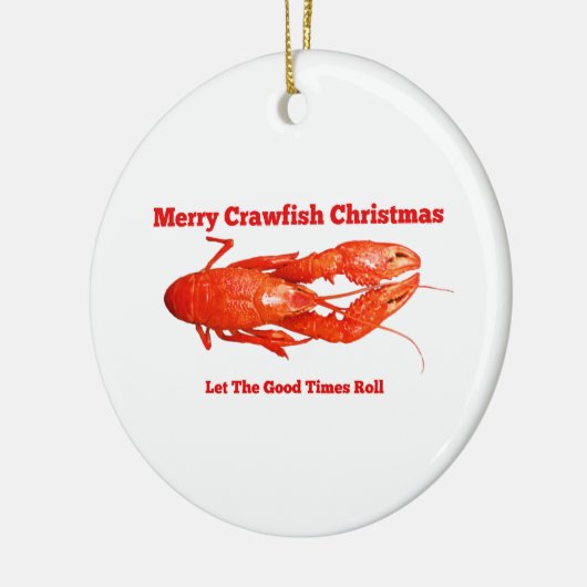 Roodbaars Kerstmis Keramisch Ornament (Links)