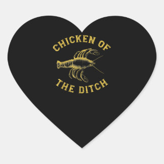 Roodbaars Kip Sloot Cajun Voedsel Mudbag Gift Hart Sticker