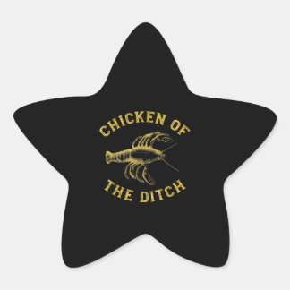 Roodbaars Kip Sloot Cajun Voedsel Mudbag Gift Ster Sticker