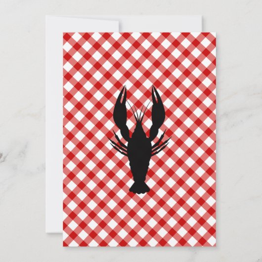 Roodbaars kookpot Rood geruit Gingham Kaart (Achterkant)