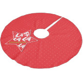 Roodbaars La La Fabulous Holiday Polka Boom Skirt Kerstboom Rok (Gekanteld)