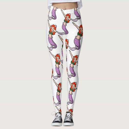 roodbaars leggings (Voorkant)