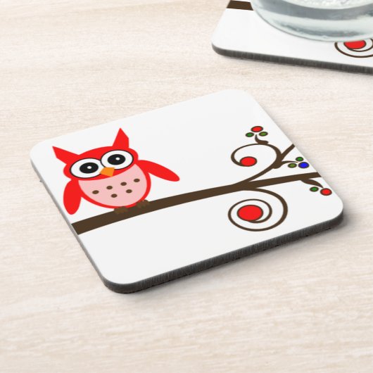 Roodbaars op Cherry Tree Onderzetter (Linkerzijde)