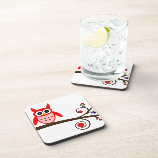 Roodbaars op Cherry Tree Onderzetter (Rechterzijde)