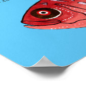 Roodbaars op elke achtergrond poster (Hoek)