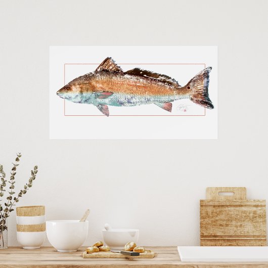 Roodbaars Poster (Keuken)