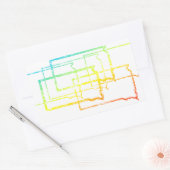 roodbaars rechthoekige sticker (Envelop)