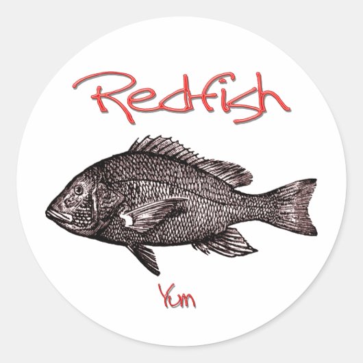roodbaars ronde sticker (Voorkant)