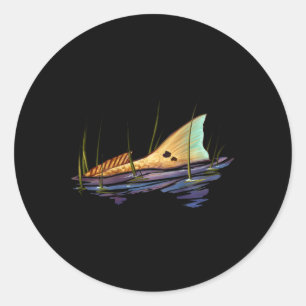 Roodbaars Rooddrum Shirt Roodbaars Ronde Sticker