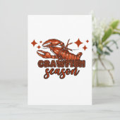 Roodbaars Seizoen Mardi Gras Feestdagenkaart (Staand voorkant)