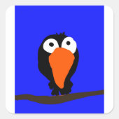 roodbaars vierkante sticker (Voorkant)