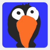 roodbaars vierkante sticker (Voorkant)