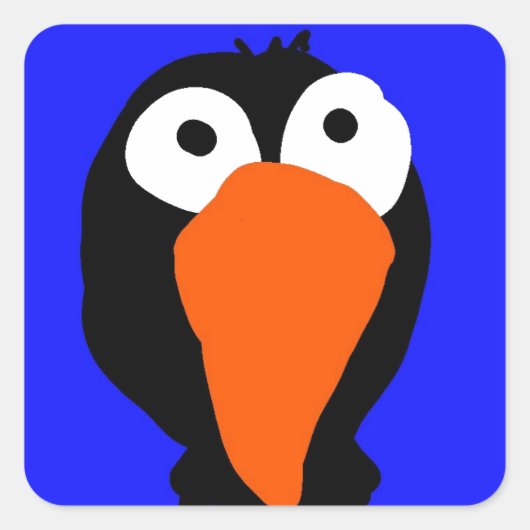 roodbaars vierkante sticker (Voorkant)