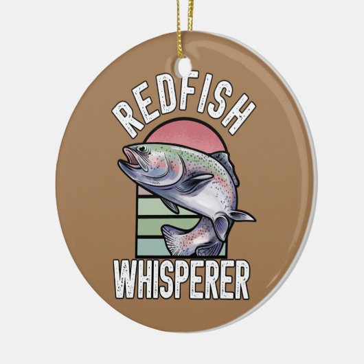 roodbaars vis Vist Keramisch Ornament (Links)