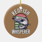 roodbaars vis Vist Keramisch Ornament (Achterkant)
