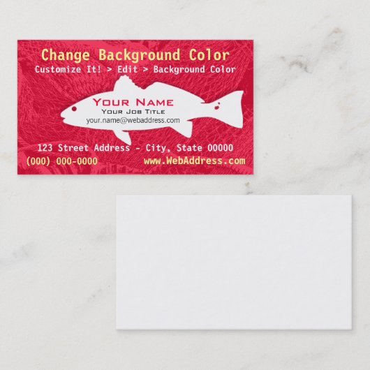 Roodbaars Visitekaartje (Voorkant / Achterkant)