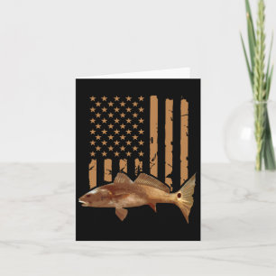 Roodbaars Vist rode drum die de Amerikaanse vlag v Kaart