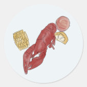 Roodbaars waterverf bruiloft sticker (Voorkant)