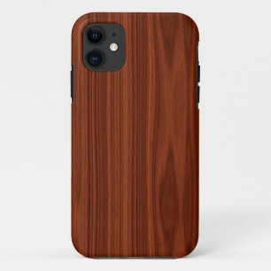 Roodbaarse bruine houten korrels Case-Mate iPhone case