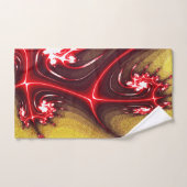 Roodbaarse fractale hagedis op zachte, onbewerkte  bad handdoek (Handdoek)