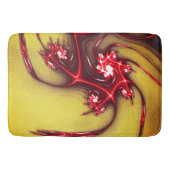 Roodbaarse fractale hagedis op zachte, onbewerkte  badmat (Voorkant)