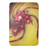 Roodbaarse fractale hagedis op zachte, onbewerkte  badmat (Voorkant Verticaal)