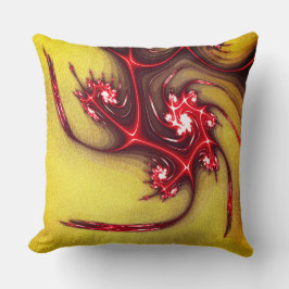 Roodbaarse fractale hagedis op zachte, onbewerkte  kussen