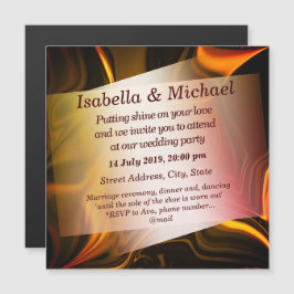 Roodbaarse gouden en donkere krommen of gekelde si magnetische uitnodiging