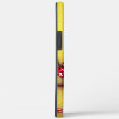 Roodbaarse hagedis op zandtextuur van ochre Case-Mate iPhone case (Achterkant / Rechts)