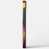 Roodbaarse hagedis op zandtextuur van ochre Case-Mate iPhone case (Achterkant / Links)