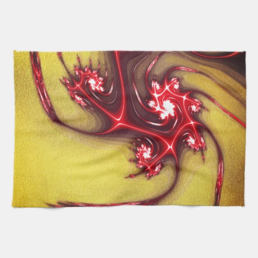 Roodbaarse hagedis op zandtextuur van ochre theedoek (Horizontaal)