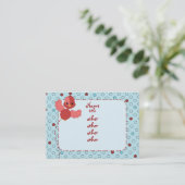 Roodbaarsvogel Visitekaartje (Staand voorkant)