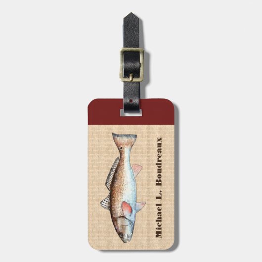 Roodbaarzen (Bordeaux Accent 1) Bagagelabel (Voorkant verticaal)