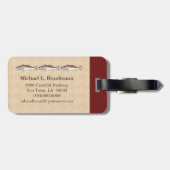 Roodbaarzen (Bordeaux Accent 1) Bagagelabel (Achterkant horizontaal)