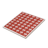 Roodbaarzen en kunstzinnige libellen tegeltje (Zijkant)