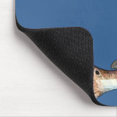 Roodbaarzen en zeilen (blauw) muismat (Hoek)