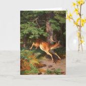 Roodbaarzen in de bosblanco kaart (Gele Bloem)