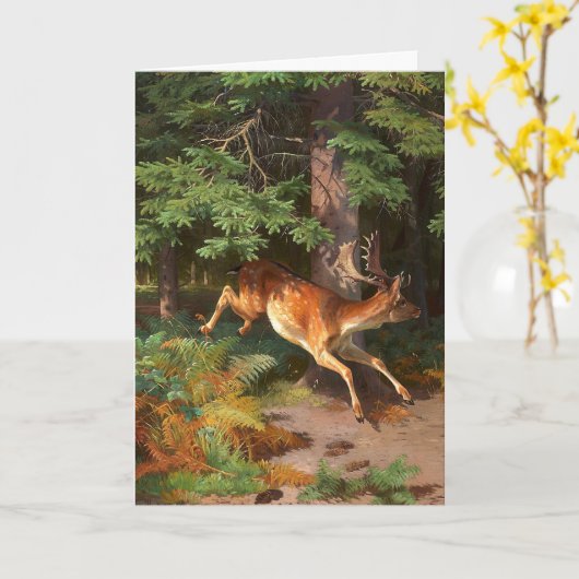 Roodbaarzen in de bosblanco kaart (Gele Bloem)