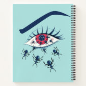 Roodbaarzen kunst met kruipende mieren notitieboek (Achterkant)