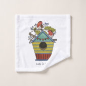 roodbaarzen met blauwe bessen en vogelpest bad handdoek (Wasdoekje)