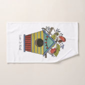 roodbaarzen met blauwe bessen en vogelpest bad handdoek (Handdoek)