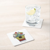 roodbaarzen met blauwe bessen en vogelpest kartonnen onderzetters (Insitu)