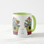 roodbaarzen met blauwe bessen en vogelpest mok (Voorkant rechts)