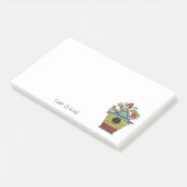 roodbaarzen met blauwe bessen en vogelpest post-it® notes (Schuin)