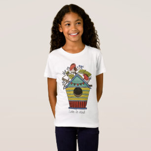 roodbaarzen met blauwe bessen en vogelpest t-shirt