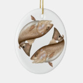 Roodbaarzen (Red Drum) Keramisch siermiddel Keramisch Ornament (Rechts)