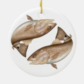 Roodbaarzen (Red Drum) Keramisch siermiddel Keramisch Ornament (Achterkant)