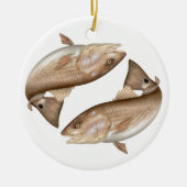 Roodbaarzen (Red Drum) Keramisch siermiddel Ornament (Voorkant)
