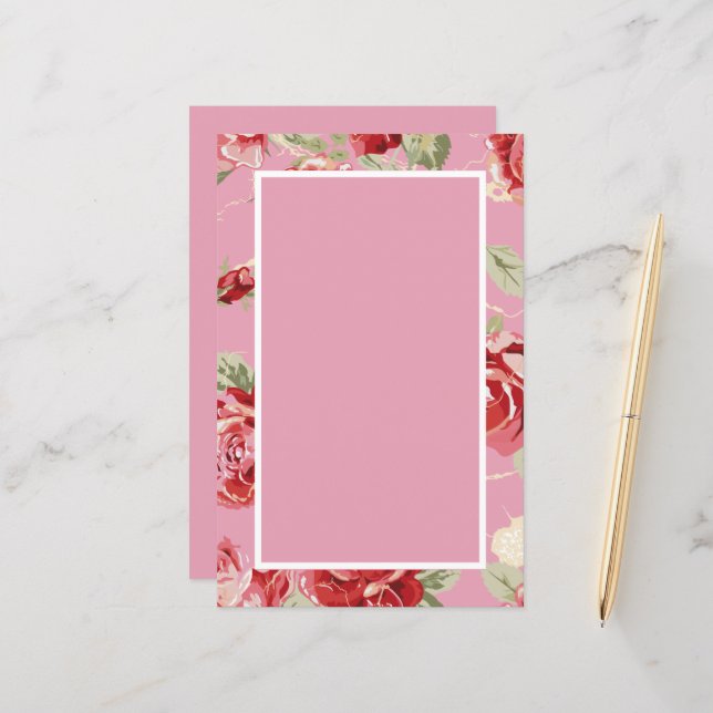 Roodbaarzen rode roodroos (Voorkant / Achterkant in situ)