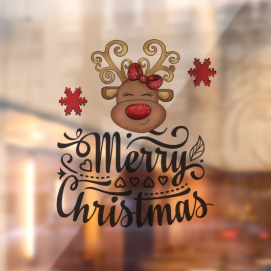 Roodbaarzen rode snuitneus raamsticker (Vel 2)